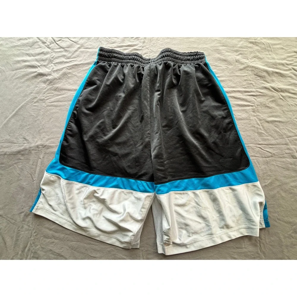 Jordan Mens Basketball Shorts XXL White Black Blue Jumpman Dazzle Mesh Athletic